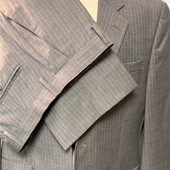 Merona Charcoal Grey Blue Pinstripe Men's Suit